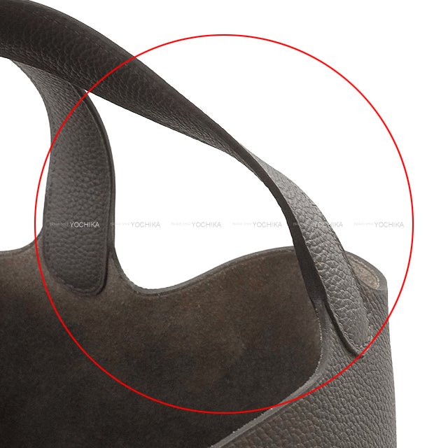 [Pre-loved] HERMES Handbag Picotin Lock 22 MM Gris Meyer Taurillon Maurice Silver HW Stamp U[LIKE NEW][Authentic]