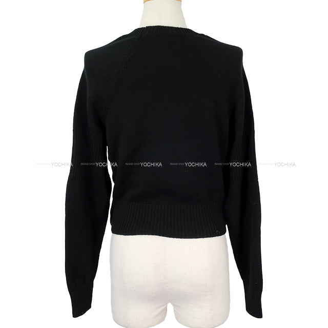 2024AW CHANEL Sweater Knit turn lock COCO Mark Button Noir (Black) Cashmere/Polyurethane/Nylon #34 Silver HW P77871[EXCELLENT][Authentic]