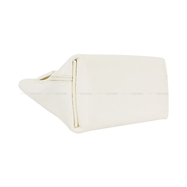 [Pre-loved] HERMES Shoulder bag Sac 24/24 21 Mini Blanc (White)/Nata Evercolor/Veau Swift Silver HW Stamp U[LIKE NEW][Authentic]