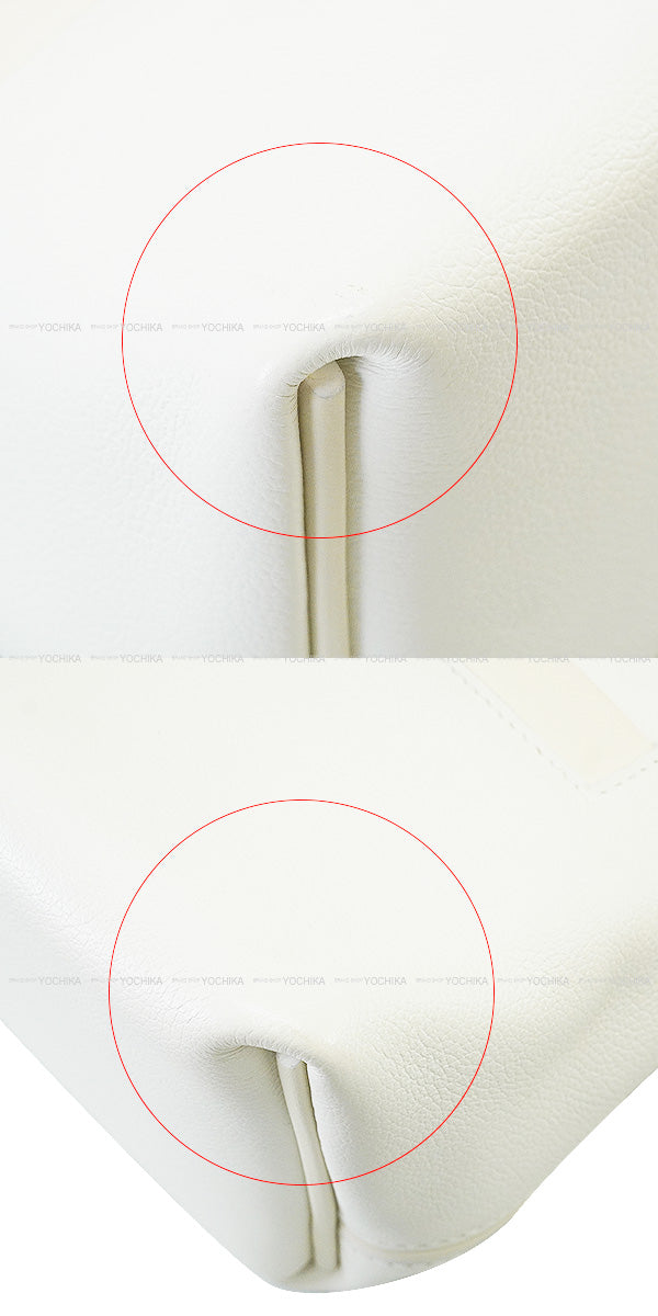 [Pre-loved] HERMES Shoulder bag Sac 24/24 21 Mini Blanc (White)/Nata Evercolor/Veau Swift Silver HW Stamp U[LIKE NEW][Authentic]