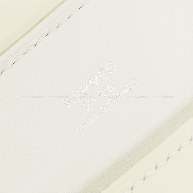 [Pre-loved] HERMES Shoulder bag Sac 24/24 21 Mini Blanc (White)/Nata Evercolor/Veau Swift Silver HW Stamp U[LIKE NEW][Authentic]