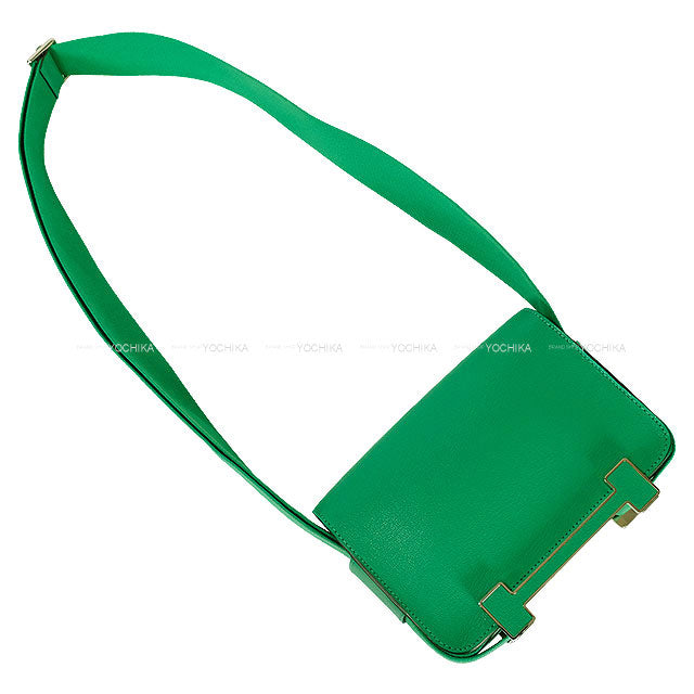 [Pre-loved] HERMES Shoulder bag Menthe (Mint) Chevre Myzore Silver HW Stamp U[LIKE NEW][Authentic]