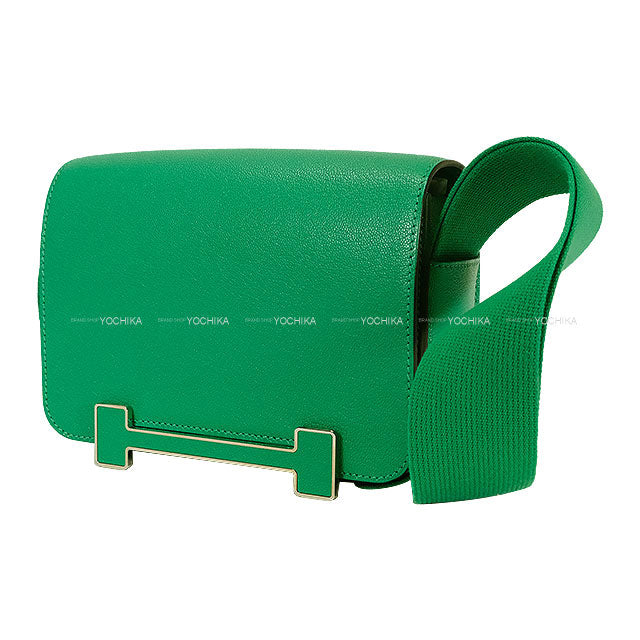 [Pre-loved] HERMES Shoulder bag Menthe (Mint) Chevre Myzore Silver HW Stamp U[LIKE NEW][Authentic]