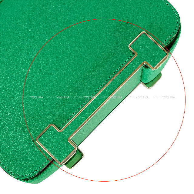 [Pre-loved] HERMES Shoulder bag Menthe (Mint) Chevre Myzore Silver HW Stamp U[LIKE NEW][Authentic]