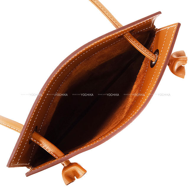 HERMES Shoulder bag Sac Aline Mini Gold Veau Cheri Stamp Z[EXCELLENT][Authentic]