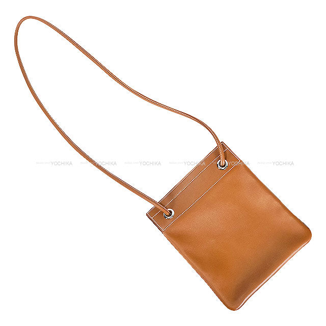 HERMES Shoulder bag Sac Aline Mini Gold Veau Cheri Stamp Z[EXCELLENT][Authentic]