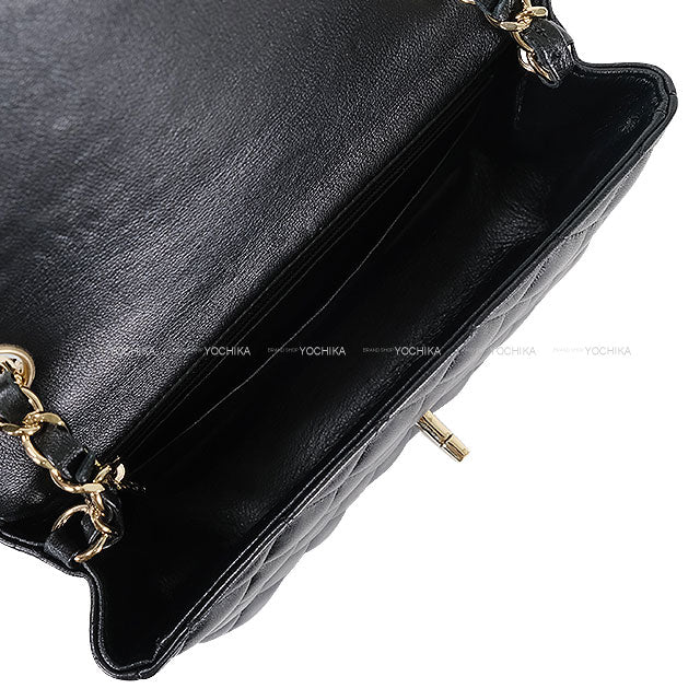[Pre-loved] CHANEL Shoulder bag Mini Matelasse 20 COCO Mark Chain Noir (Black) Lambskin Champagne Gold HW A69900[USED SA][Authentic]