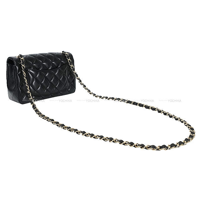 [Pre-loved] CHANEL Shoulder bag Mini Matelasse 20 COCO Mark Chain Noir (Black) Lambskin Champagne Gold HW A69900[USED SA][Authentic]