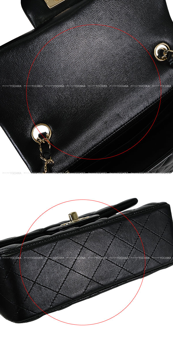 [Pre-loved] CHANEL Shoulder bag Mini Matelasse 20 COCO Mark Chain Noir (Black) Lambskin Champagne Gold HW A69900[USED SA][Authentic]