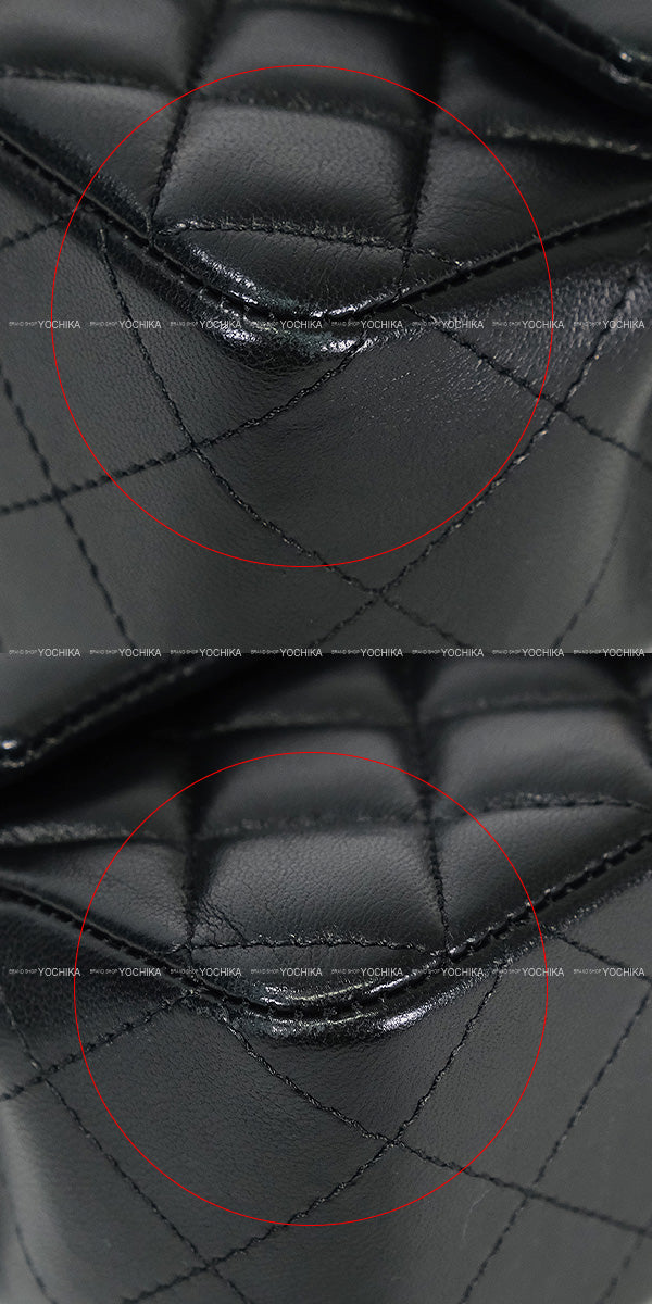 [Pre-loved] CHANEL Shoulder bag Mini Matelasse 20 COCO Mark Chain Noir (Black) Lambskin Champagne Gold HW A69900[USED SA][Authentic]