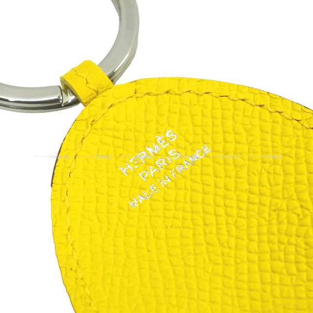 HERMES bag charm Pulp Octopus Jaune de Naples Veau Epsom Silver HW Stamp K[BRAND NEW][Authentic]