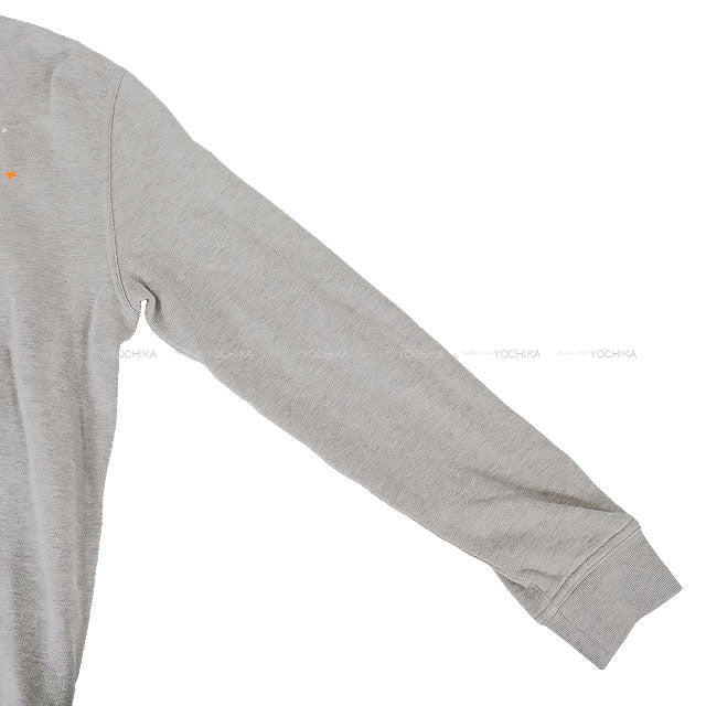 [Pre-loved] 2024 SS HERMES Sweat men's print Boite Surprise Surprise Box  Grey Cotton100% #XS[USED SA][Authentic]