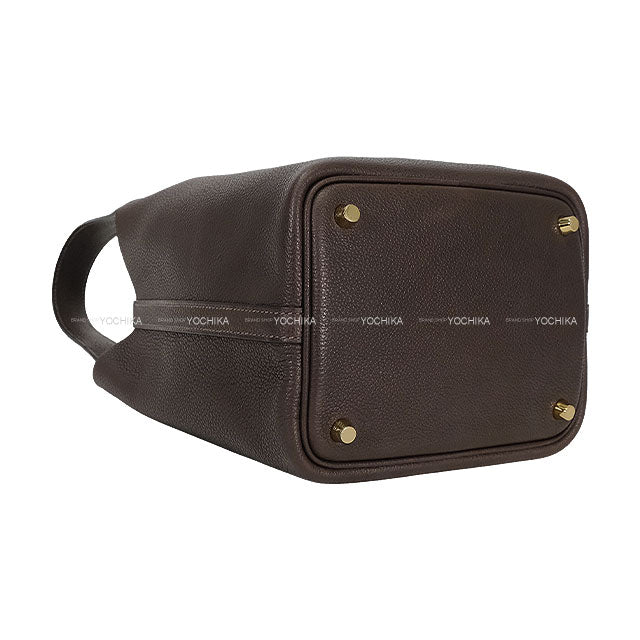 HERMES Handbag Picotin Lock 18 PM Ebene Barenia Faubourg Gold HW Stamp W[BRAND NEW][Authentic]