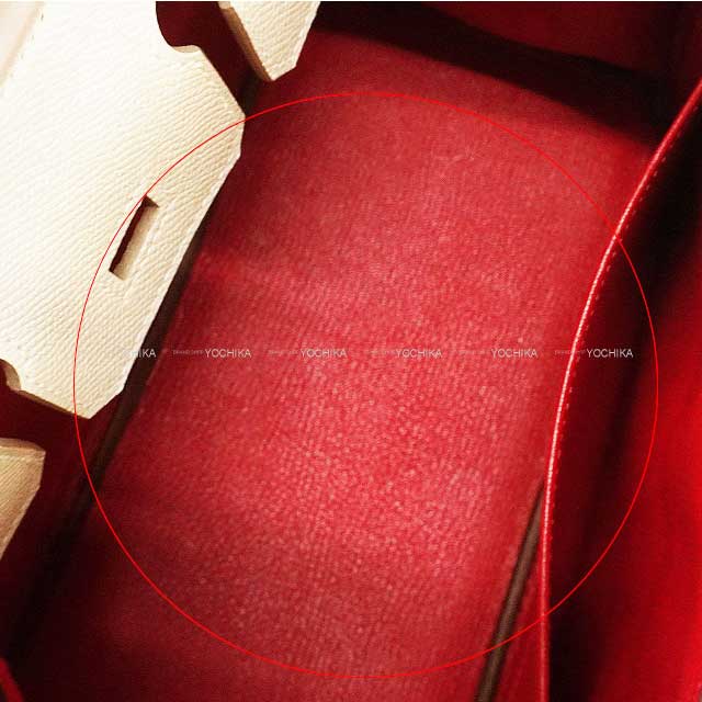 [Pre-loved] HERMES Handbag Birkin25 Special order HSS Craie/Rouge Casaque Veau Epsom Gold HW Stamp X[LIKE NEW][Authentic]