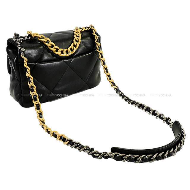 [Pre-loved] CHANEL Shoulder bag Chanel 19 Chain Handbag Noir (Black) Shiny Lambskin AS1160[LIKE NEW][Authentic]