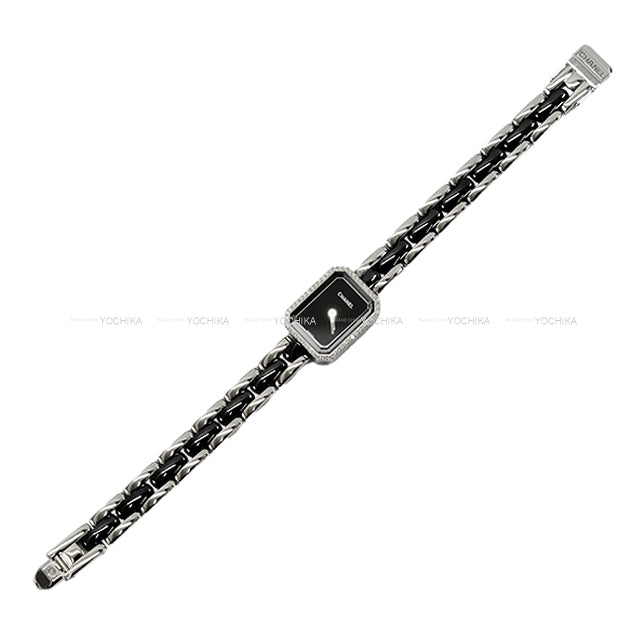 [Pre-loved] CHANEL Watches Premiere with diamonds Noir (Black) Stainless steel/52 Brilliant Cut diamonds (about 0.26 carats)/ceramic Silver HW H2163[LIKE NEW][Authentic]