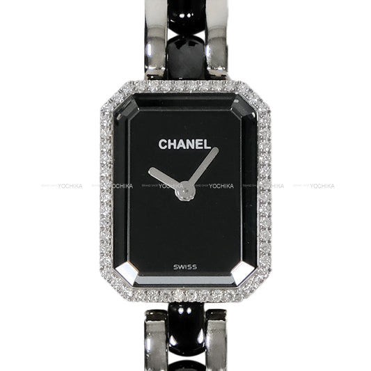 [Pre-loved] CHANEL Watches Premiere with diamonds Noir (Black) Stainless steel/52 Brilliant Cut diamonds (about 0.26 carats)/ceramic Silver HW H2163[LIKE NEW][Authentic]