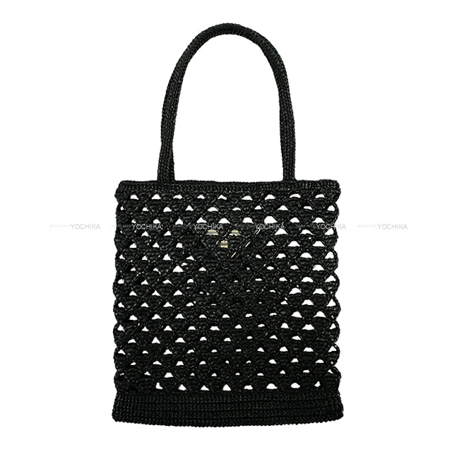 [Pre-loved] PRADA tote bag Crochet  Noir (Black) Viscose 1BG493_2M2T_F0ES7_V_OOO[LIKE NEW][Authentic]