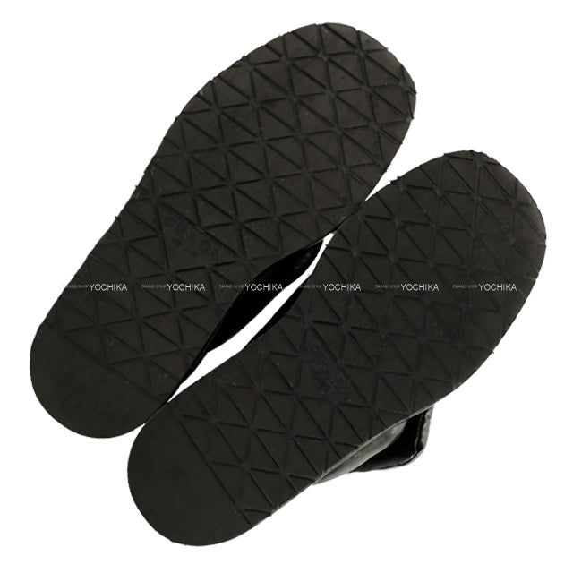 [Pre-loved] PRADA sandals Wedge Softpadded #36.5 Noir (Black) Nappa Leather 36.5 1XZ758[LIKE NEW][Authentic]