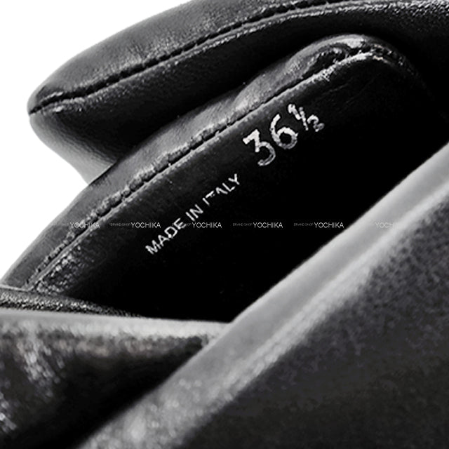 [Pre-loved] PRADA sandals Wedge Softpadded #36.5 Noir (Black) Nappa Leather 36.5 1XZ758[LIKE NEW][Authentic]