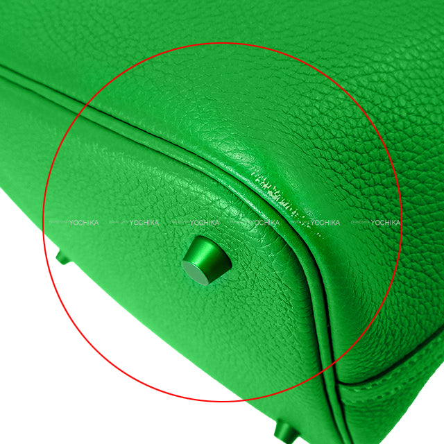 [Pre-loved] HERMES Handbag Picotin Lock 22 MM Monochrome SO GREEN Bambou Taurillon Clemence Mat Green HW Stamp Z[USED SA][Authentic]