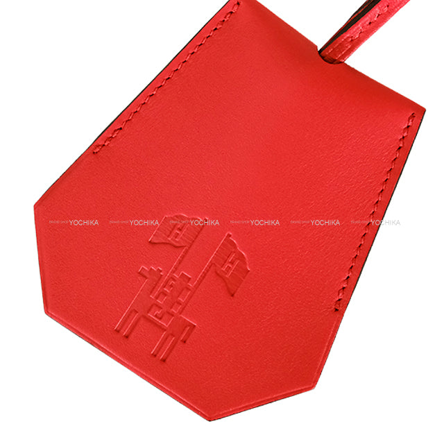 HERMES 2024 Years Gift Clochette Rouge  Veau Swift Silver HW[EXCELLENT][Authentic]