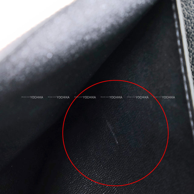 2024SS HERMES Pouch cargo pocket zip with Airpods case Noir (Black)/Ecru Toile/Veau Swift Silver HW Stamp W[EXCELLENT][Authentic]