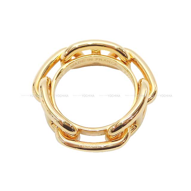 HERMES Scarf ring 90 Chaine d'Ancre Regate Lucade Perm brass Perm Brass Plated Inner diameter: 0.8" Outer diameter: 1.2" Height: 0.4"[EXCELLENT][Authentic]