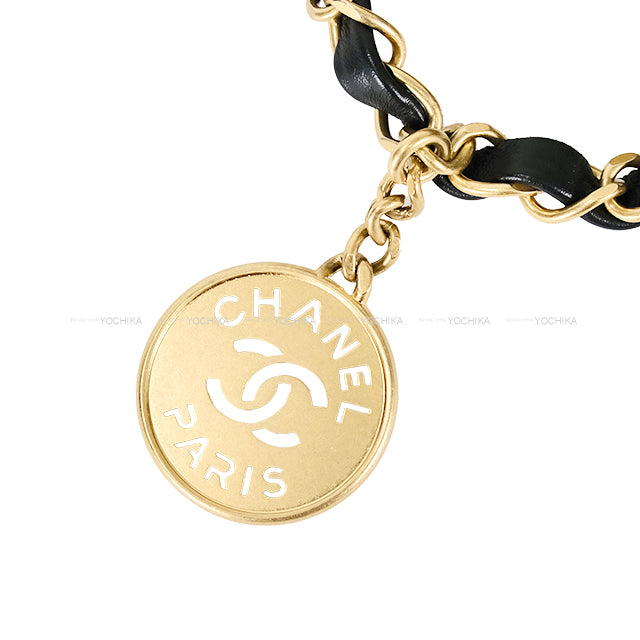 [Pre-loved] 2022-23AW CHANEL Shoulder bag Chanel 22 Medal Charm Logo Hobo Noir (Black)/Blanc (White) Tweed Gold HW AS3260[LIKE NEW][Authentic]