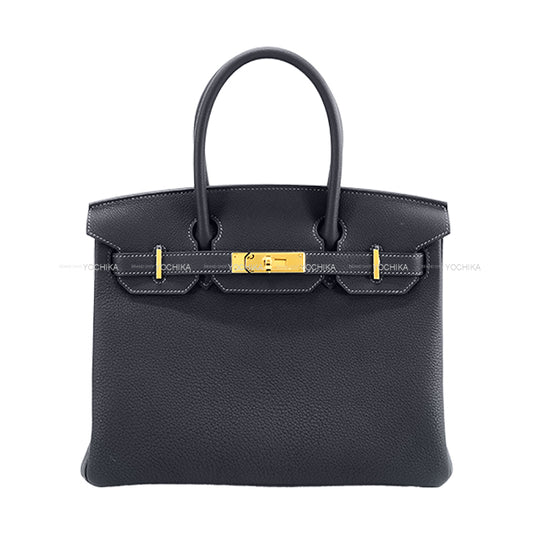 HERMES Handbag Birkin30 Caban Veau Togo Gold HW Stamp W[BRAND NEW][Authentic]