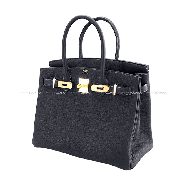 HERMES Handbag Birkin30 Caban Veau Togo Gold HW Stamp W[BRAND NEW][Authentic]