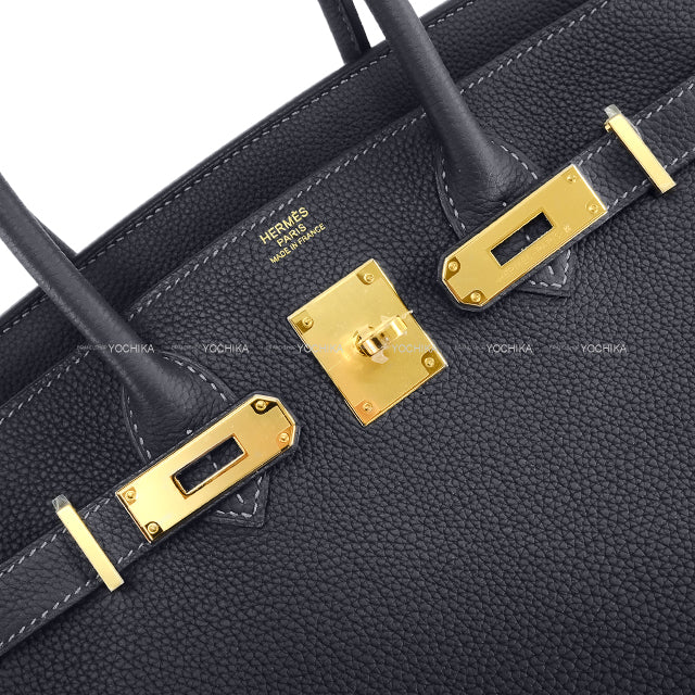 HERMES Handbag Birkin30 Caban Veau Togo Gold HW Stamp W[BRAND NEW][Authentic]