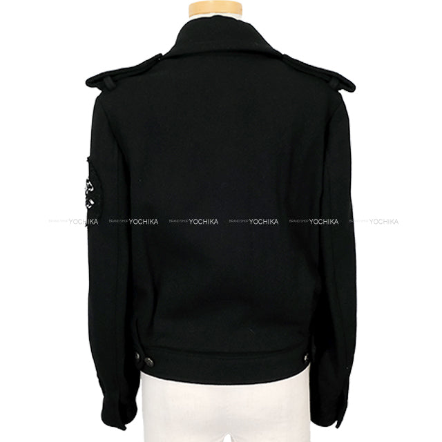 [Pre-loved] CHANEL Blouson Jacket Tweed Big coco mark blouson Noir (Black) Wool/Nylon #36 P44345[LIKE NEW][Authentic]