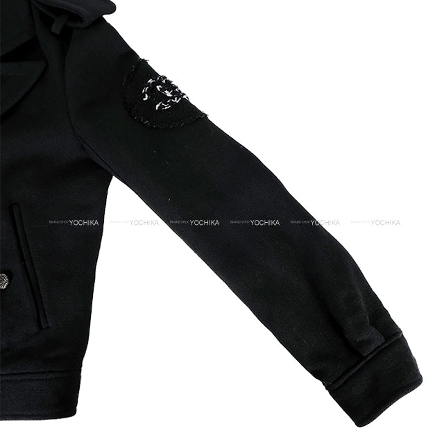 [Pre-loved] CHANEL Blouson Jacket Tweed Big coco mark blouson Noir (Black) Wool/Nylon #36 P44345[LIKE NEW][Authentic]