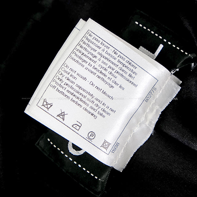 [Pre-loved] CHANEL Blouson Jacket Tweed Big coco mark blouson Noir (Black) Wool/Nylon #36 P44345[LIKE NEW][Authentic]