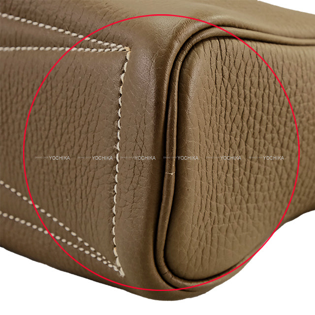 [Pre-loved] HERMES Shoulder bag Victoria Elan 38 Etoupe Taurillon Clemence Silver HW Stamp □P[LIKE NEW][Authentic]