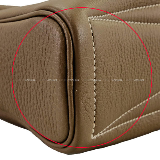 [Pre-loved] HERMES Shoulder bag Victoria Elan 38 Etoupe Taurillon Clemence Silver HW Stamp □P[LIKE NEW][Authentic]