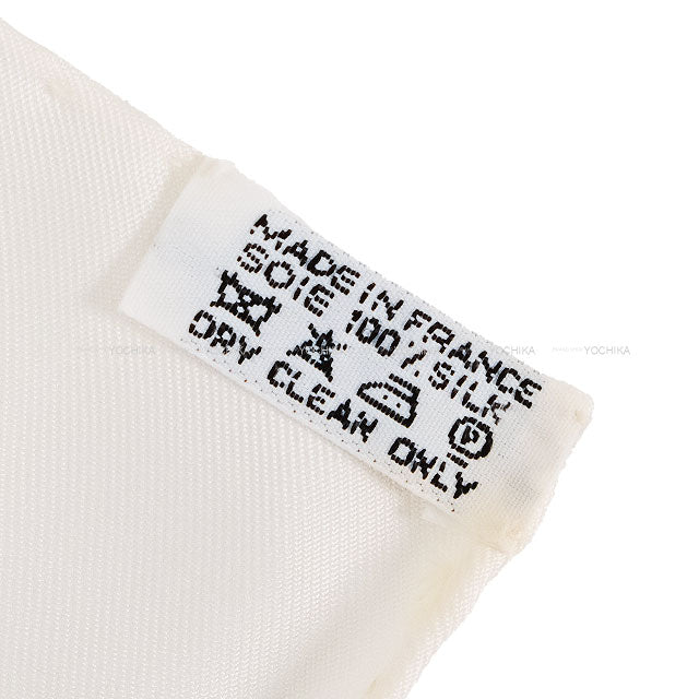 [Pre-loved] HERMES scarf Carre 90 Les Triples de Paris White(Blanc)/Blue Silk[LIKE NEW][Authentic]