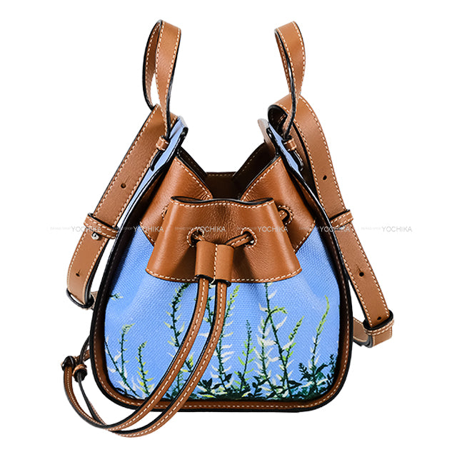 LOEWE Handbag Totoro Studio Ghibli Hammock mini Drawstring bag Silver HW A538V07X01[EXCELLENT][Authentic]