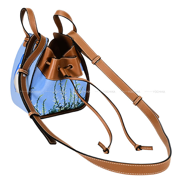 LOEWE Handbag Totoro Studio Ghibli Hammock mini Drawstring bag Silver HW A538V07X01[EXCELLENT][Authentic]