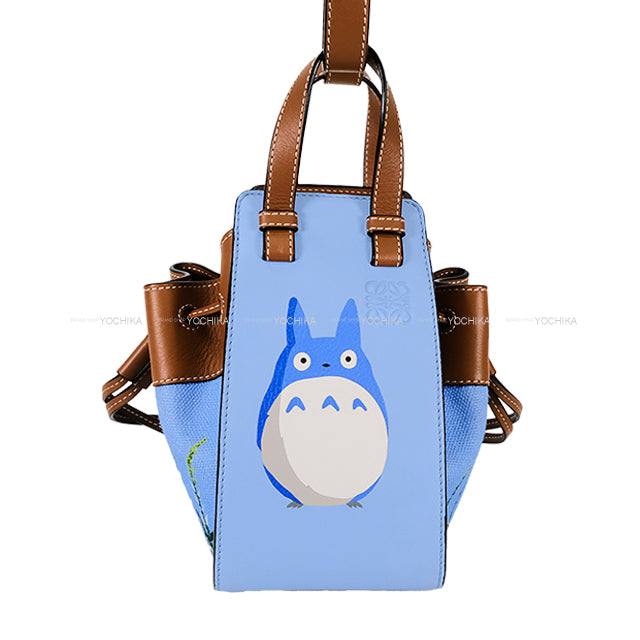 LOEWE Handbag Totoro Studio Ghibli Hammock mini Drawstring bag Silver HW A538V07X01[EXCELLENT][Authentic]