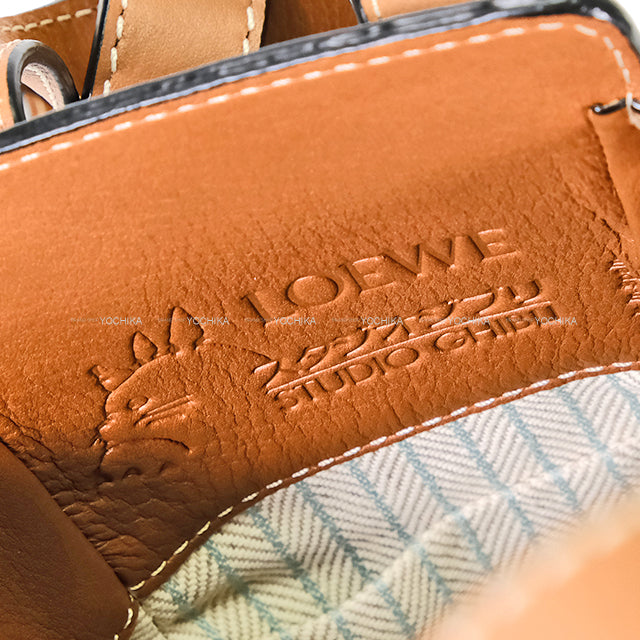 LOEWE Handbag Totoro Studio Ghibli Hammock mini Drawstring bag Silver HW A538V07X01[EXCELLENT][Authentic]