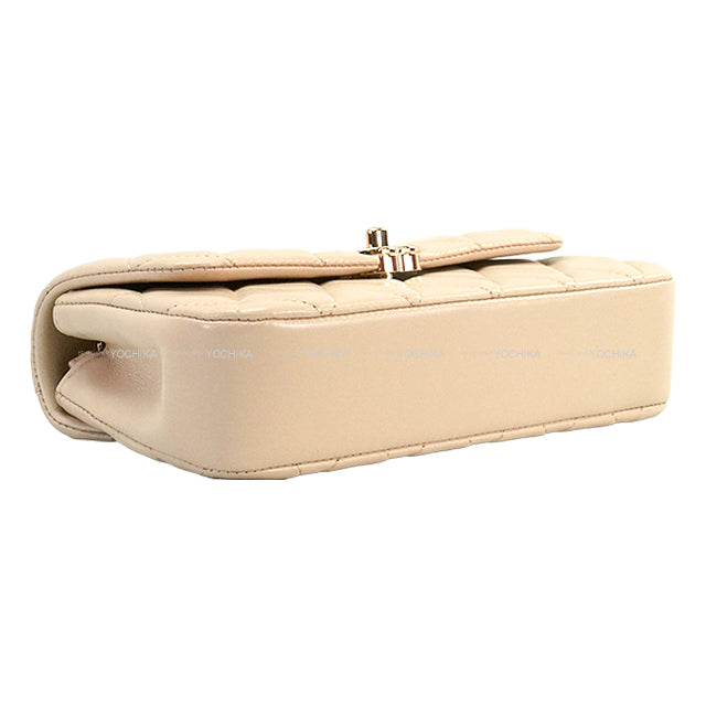 CHANEL Shoulder bag Phone Case Matelasse COCO Mark  Beige Lambskin Champagne Gold HW AP4592[BRAND NEW][Authentic]
