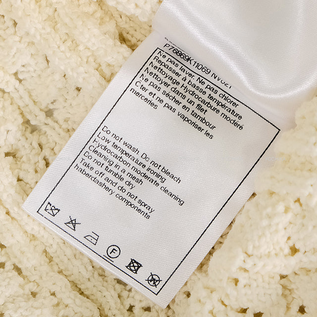 2024 Cruise CHANEL Cardigan Women's Tweed Jacket Rhinestones COCO Mark Button Cotton #42 P76869[EXCELLENT][Authentic]