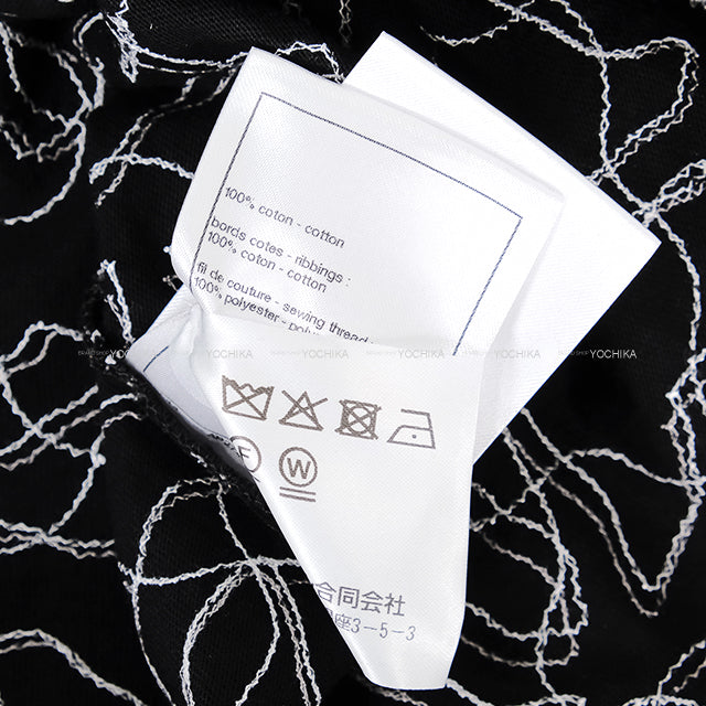 2024-2025 Cruise New CHANEL Short sleeve t shirt Ladies Glitter Noir (Black)/Blanc (White) Cotton #XL P78741[EXCELLENT][Authentic]