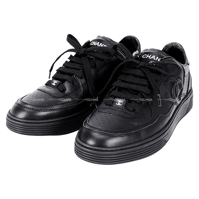 2023SS CHANEL sneakers Ladies COCO Mark Noir (Black) Calf #37 G45079[EXCELLENT][Authentic]