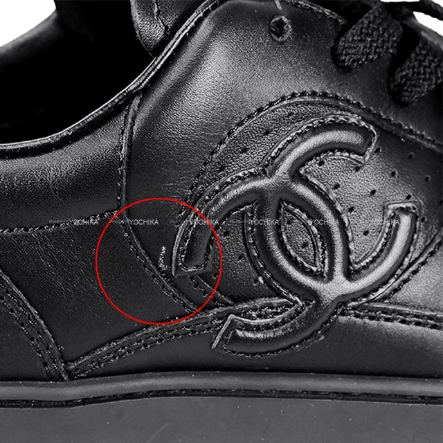 2023SS CHANEL sneakers Ladies COCO Mark Noir (Black) Calf #37 G45079[EXCELLENT][Authentic]