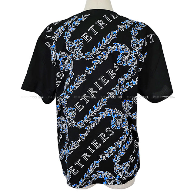 2024 SS HERMES Short sleeve t shirt Women's Maxi Etrielle Stirrups Black/Blue/White Cotton ＃42 4E4651DC[EXCELLENT][Authentic]