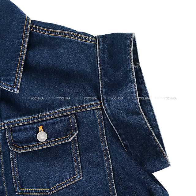 Dior Denim jacket Denim Couture French Sleeves with Side Slit Navy Cotton #44 412V19A3394[EXCELLENT][Authentic]