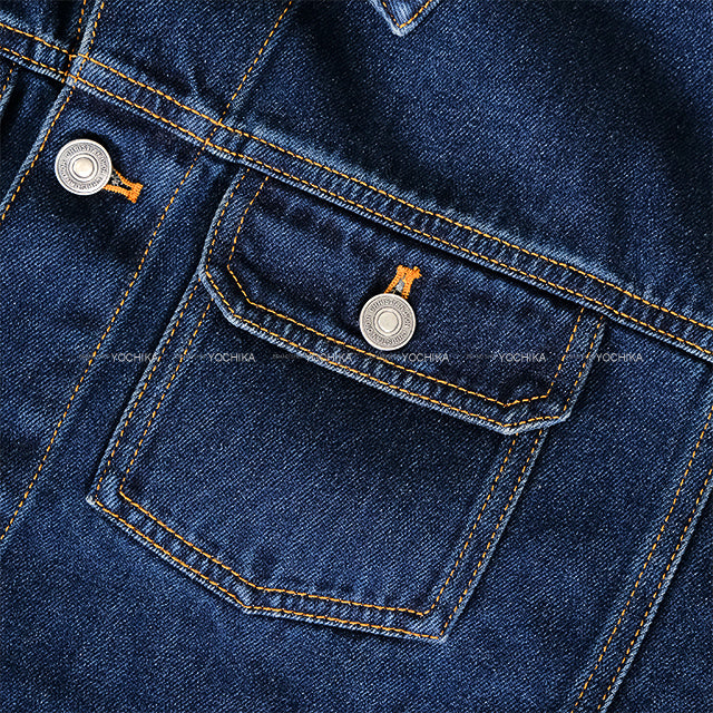 Dior Denim jacket Denim Couture French Sleeves with Side Slit Navy Cotton #44 412V19A3394[EXCELLENT][Authentic]